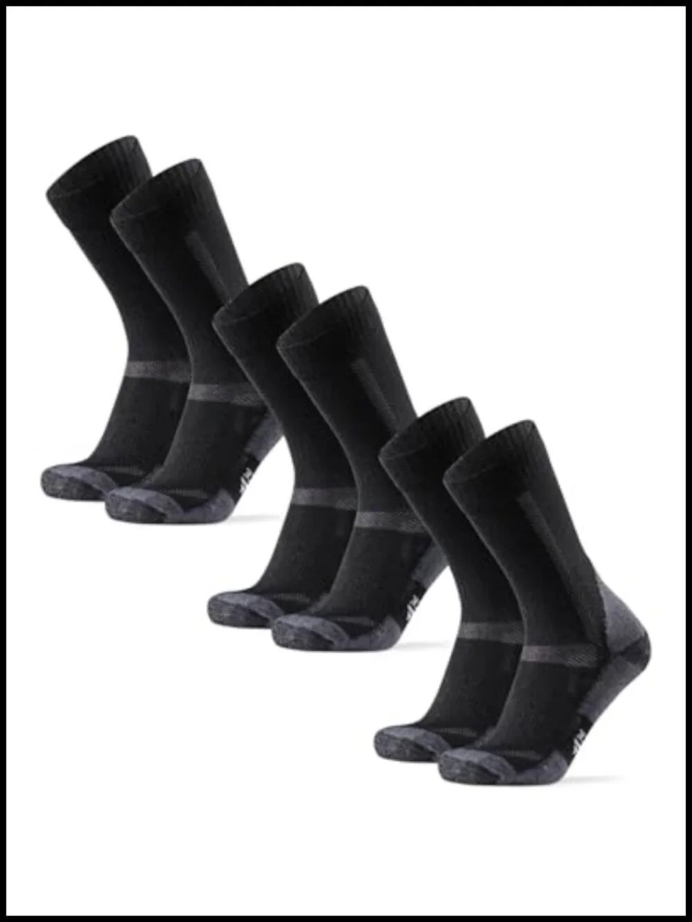 Merino Wool Hiking Socks, Heavy Cushion Anti-Blister 3-Pack